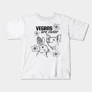 Vegans are cuter, and that's true! Kids T-Shirt